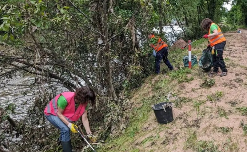 Cleanup an der Schleuse Güdingen