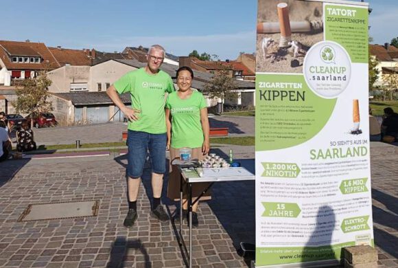 Cleanup.Saarland auf dem Abendmarkt in Illingen