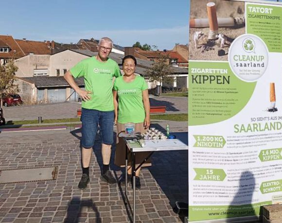 Cleanup.Saarland auf dem Abendmarkt in Illingen