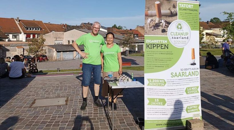 Cleanup.Saarland auf dem Abendmarkt in Illingen