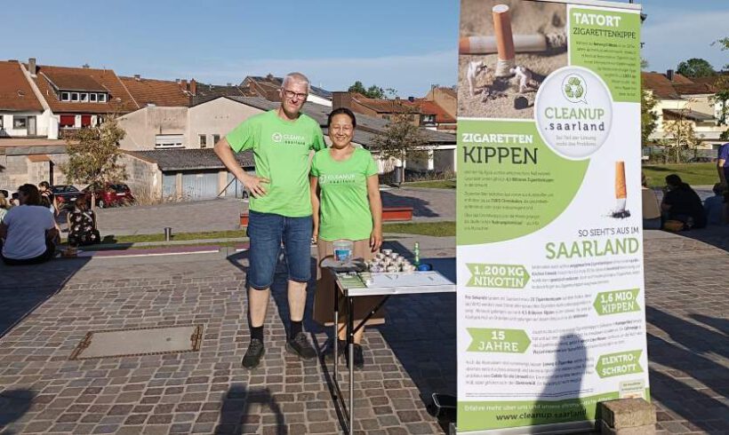 Cleanup.Saarland auf dem Abendmarkt in Illingen