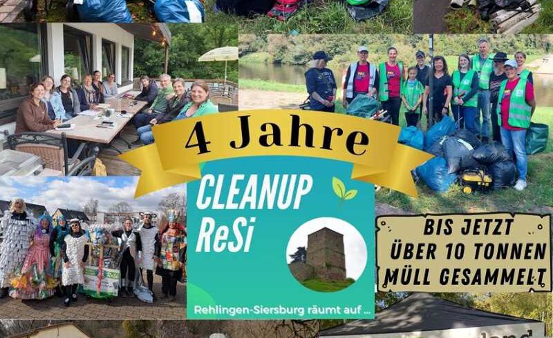 4 Jahre CleanUp Ortsgruppe „ReSi räumt auf“ –  Viel mehr als Müll sammeln