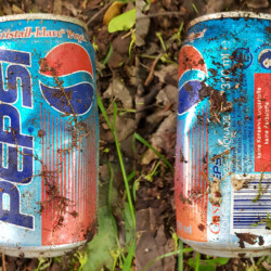 gefunden am 13. Mai 2020 am Parkplatz Wingertsweiher
Die "Crystal Pepsi" war 1993/94 für kurze Zeit in Europa auf dem Markt - floppte jedoch gewaltig.