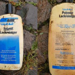 gefunden am 3. Oktober 2020 in Saarbrücken/Kieselhumes
Weyer Polymer-Lackreiniger
vierstellige Postleitzahl < 07/1993