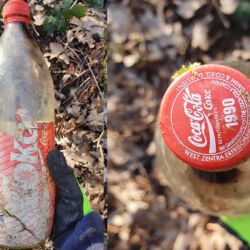 gefunden am 7. März 2021 in der Mühlenstraße in Schiffweiler
Coca Cola-Einwegflasche
MHD Ende 1990