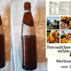gefunden am 18. April 2021 in Heinitz
Fanta Automaten-Flasche aus den 1970er Jahren