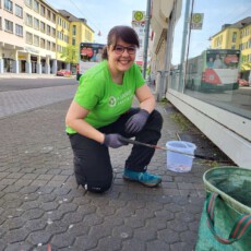 Silvia beim Sammeln Silvia beim Sammeln